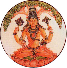  dhanvantari, mythic founder of ayurveda, holds a vessel filled with the nectar of immortality
